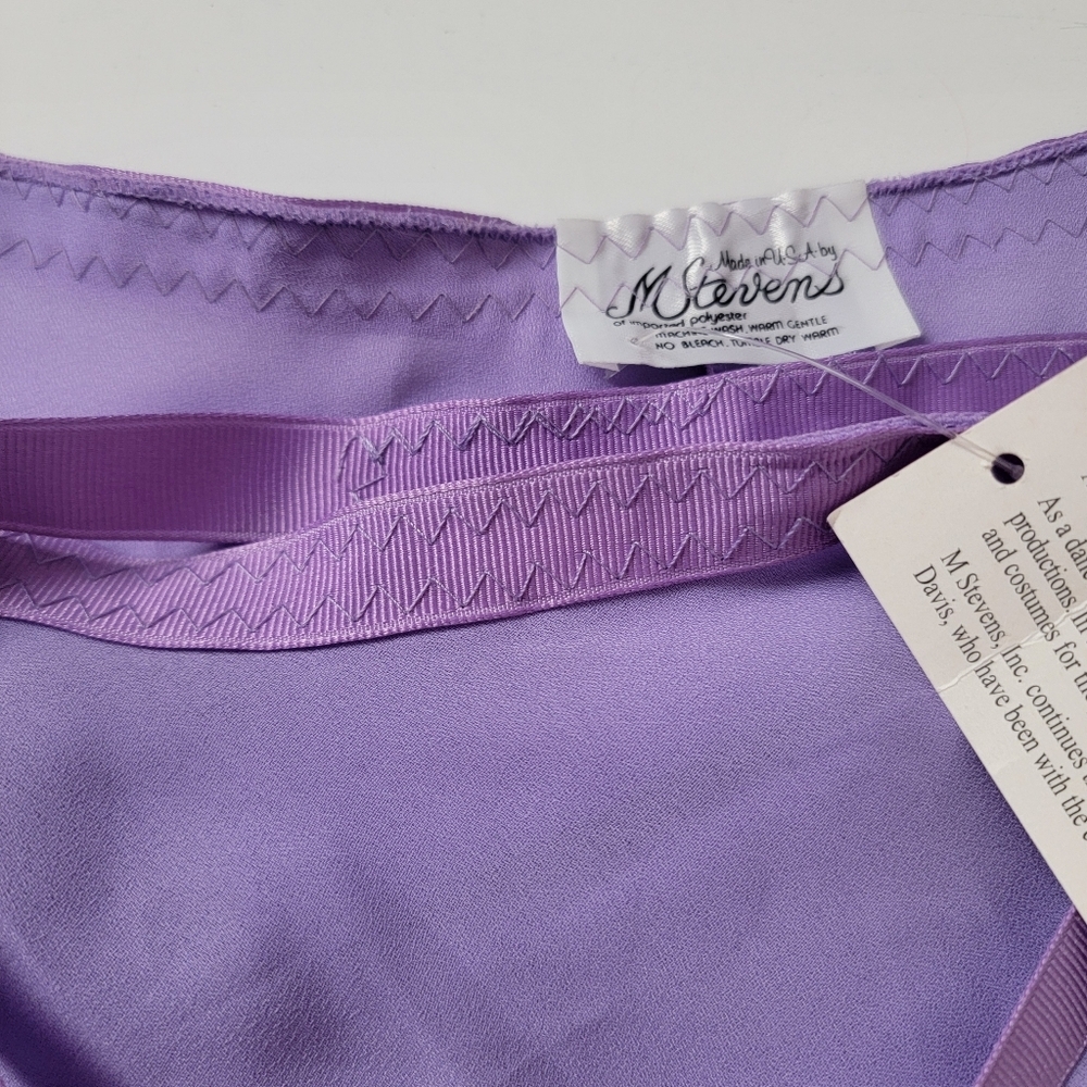 M Stevens Girls 34" Lavender Ballet Chiffon Wrap Skirt - Picture 7 of 12